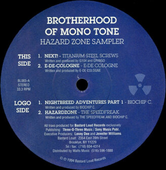 BROTHERHOOD OF MONO TONE - E-DE-COLOGNE (12&quot;